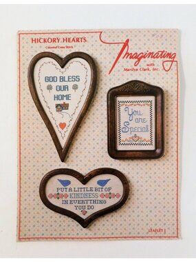 Hickory Hearts Counted Cross Stitch Marilyn Clark Leaflet 1 Incl Fabric Thread
